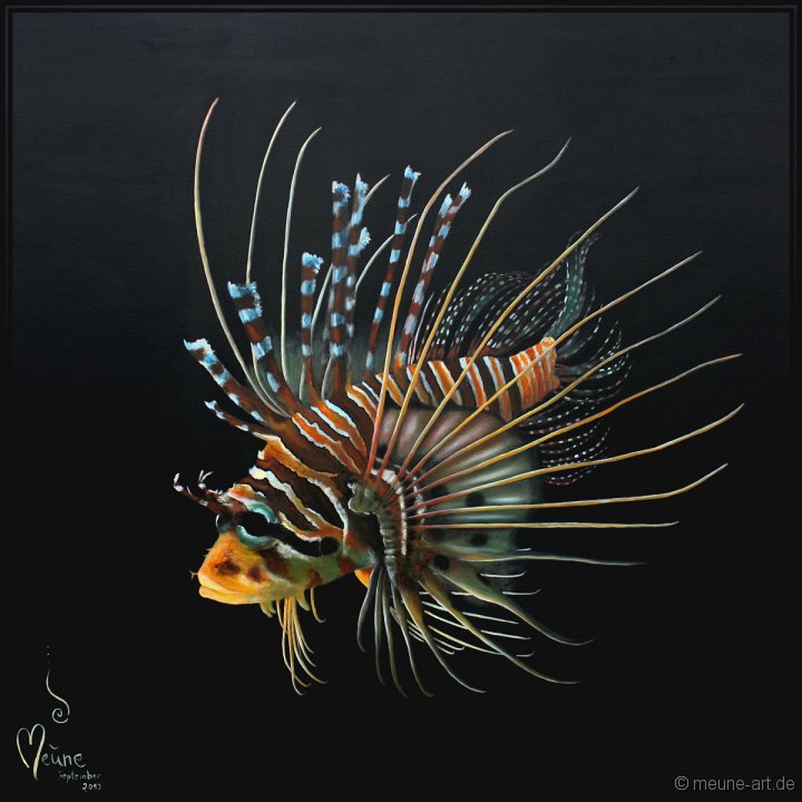 Pazifischer Rotfeuerfisch Acryl auf Leinwand;
120 x 120 cm
